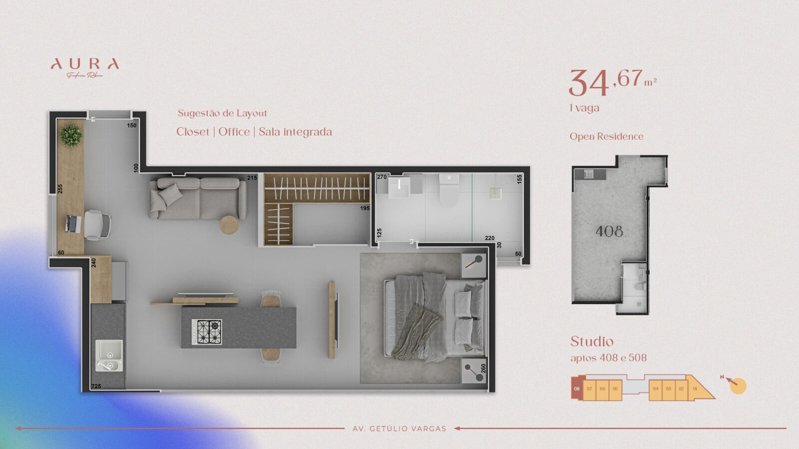 Aura Frederico Ribeiro - Studios Open Residences no Funcionários